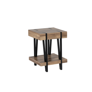 2 x Contemporary Coffee Side Table with Metal Legs & Detailing 400mm W