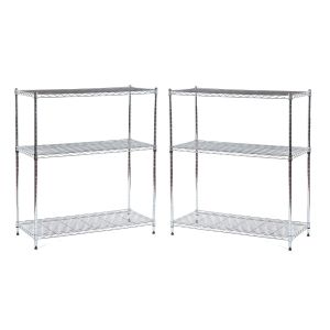 FREE Next Day Delivery* Heavy Duty 5 Tier Chrome Corner Storage Shelving Unit 160KG UDL Massive Load Capacity of 800KG 1838mm H x 457mm W x 457mm D 