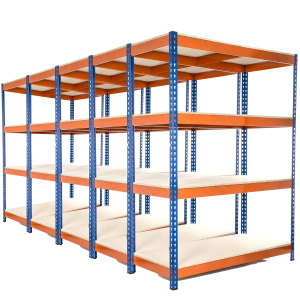 5 x Bays of Industrial Racking 4 Levels 1800mm H x 1200mm W x 450mm D 