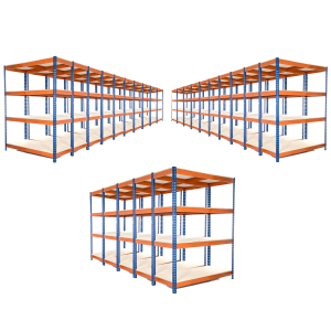 25 x Bays of Industrial Racking 4 Levels 1800mm H x 1200mm W x 450mm D 