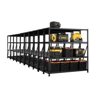 10 x Black Heavy Duty Industrial Racking With Metal Shelves 1830mm H x 1800mm W x 600mm D 400KG UDL per Shelf