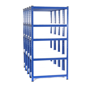 4 x Garage Shelving Units / Racking 5 Levels 1500mm H x 750mm W x 300mm D with Melamine Shelves