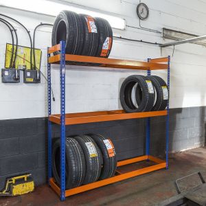 Heavy Duty Tyre Racking 1800mm H x 1800mm W x 450mm D – 3 Level tyre racking approx. storage of 24 tyres. 400kg UDL